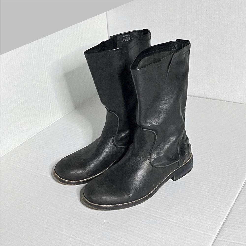 Diesel Women’s Studded Leather Moto Boots